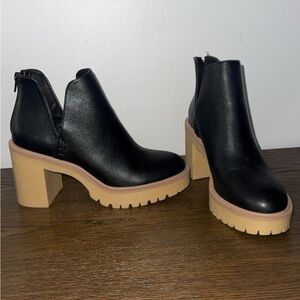 DV by Dolce Vita Black and Tan Heeled Boots